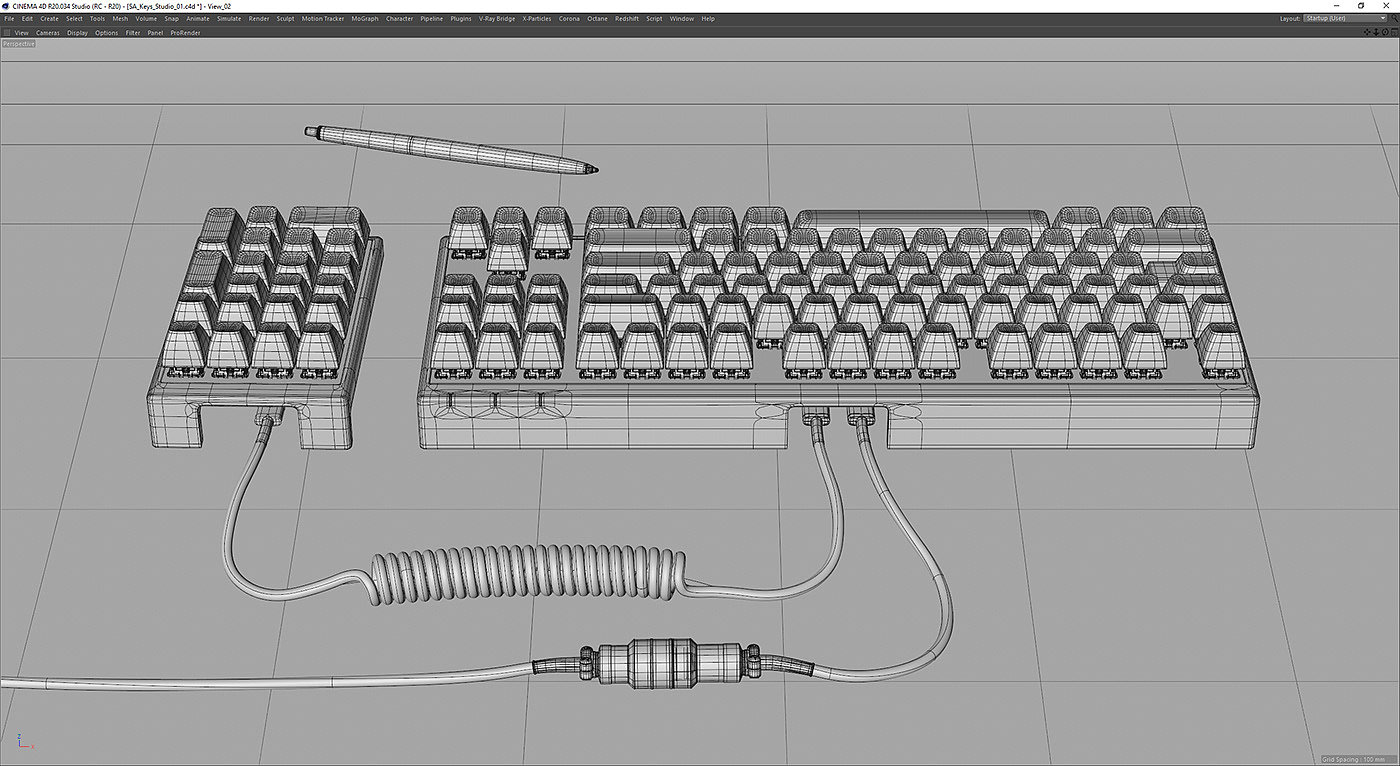 Design，Render，Mechanical keyboard，SLV SA-Keyboard，keyboard，Raphael Rau，