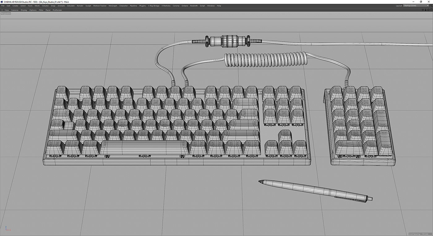Design，Render，Mechanical keyboard，SLV SA-Keyboard，keyboard，Raphael Rau，