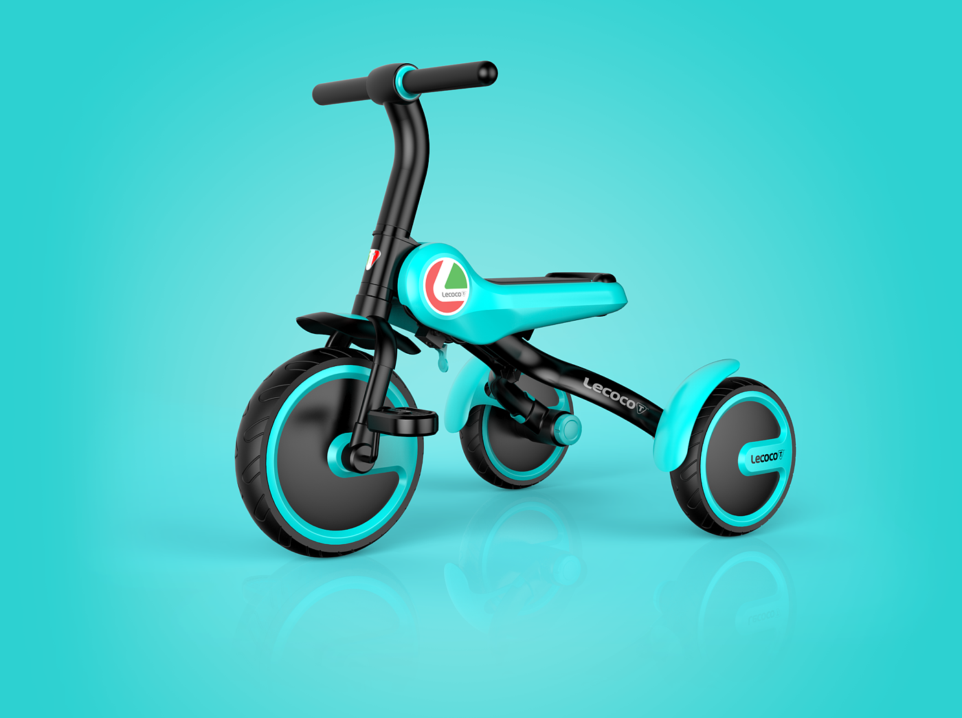 Children's folding tricycle，