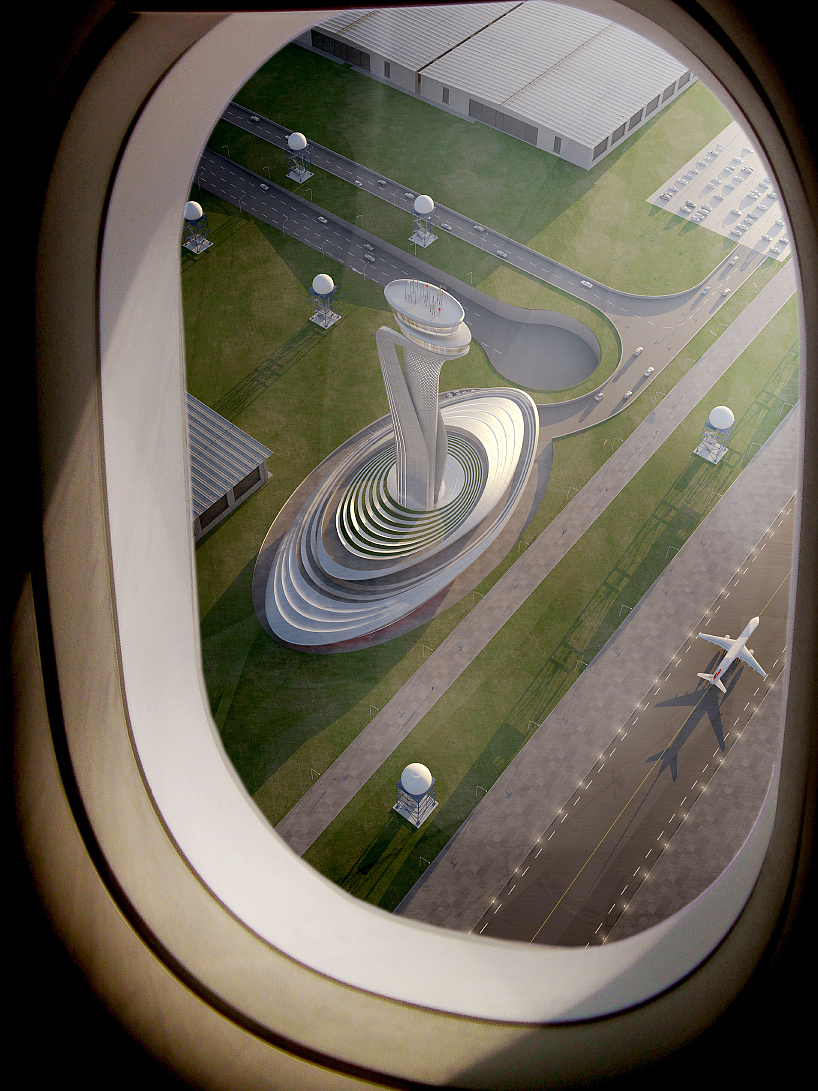 tower，Airport tower，industrial design，Architectural design，