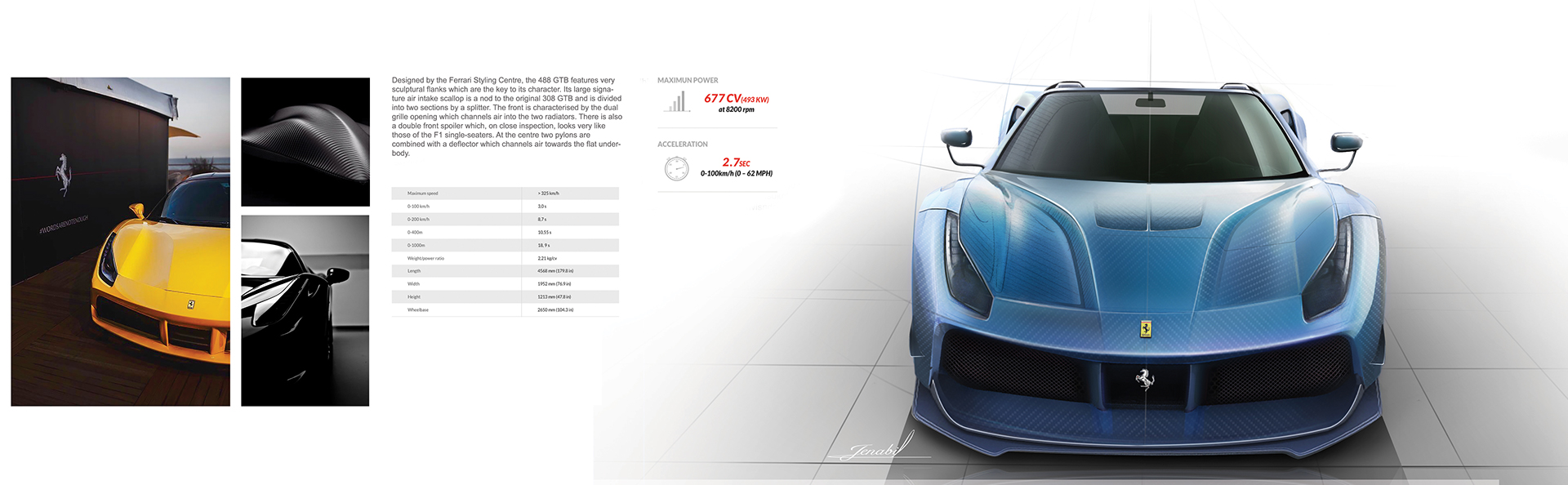 ferrari，Automobile design，sketch，