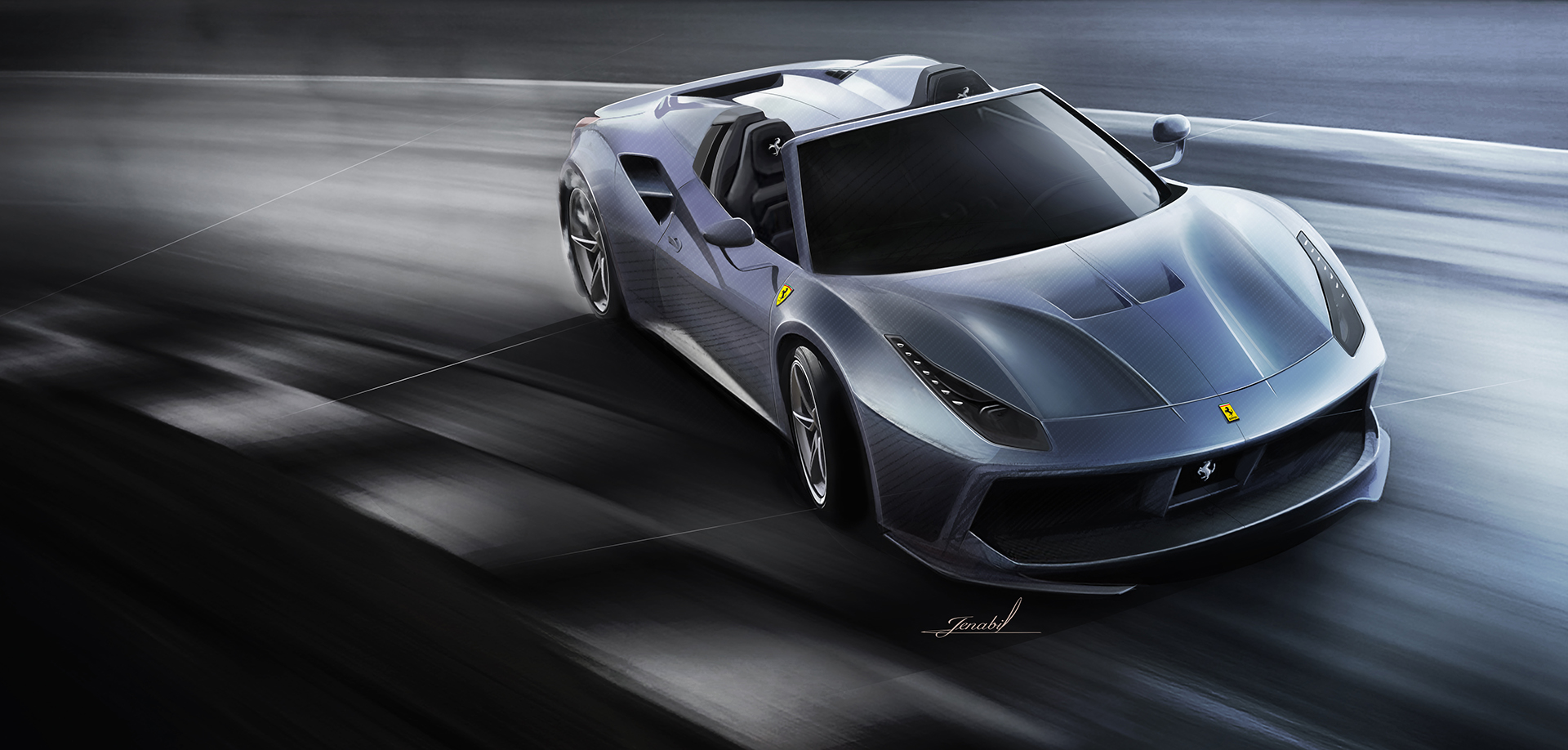 ferrari，Automobile design，sketch，