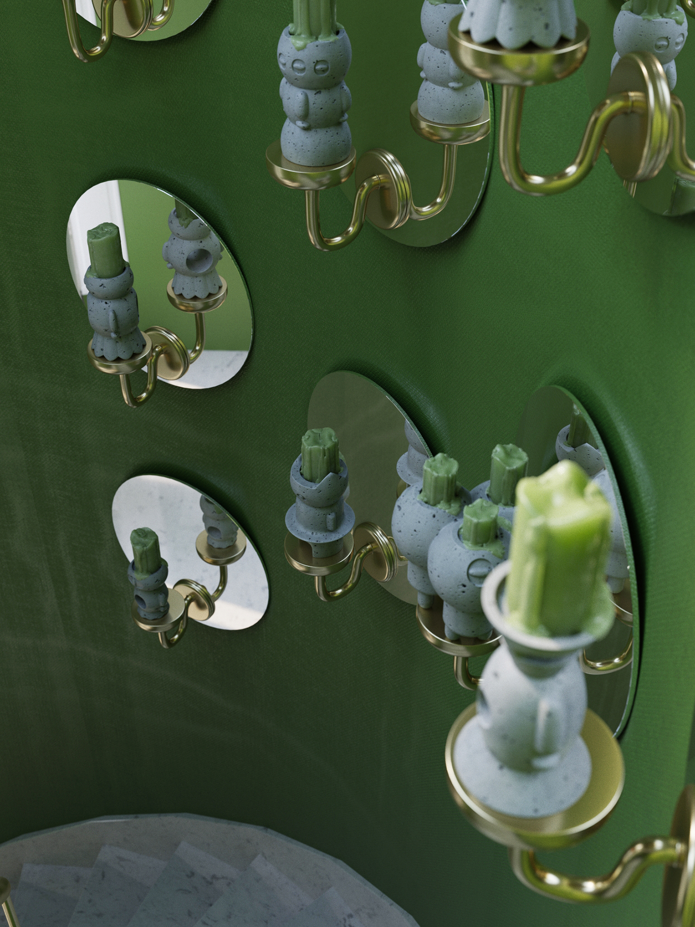 Interior design，lovely，product design，industrial design，bionics，Candlestick，