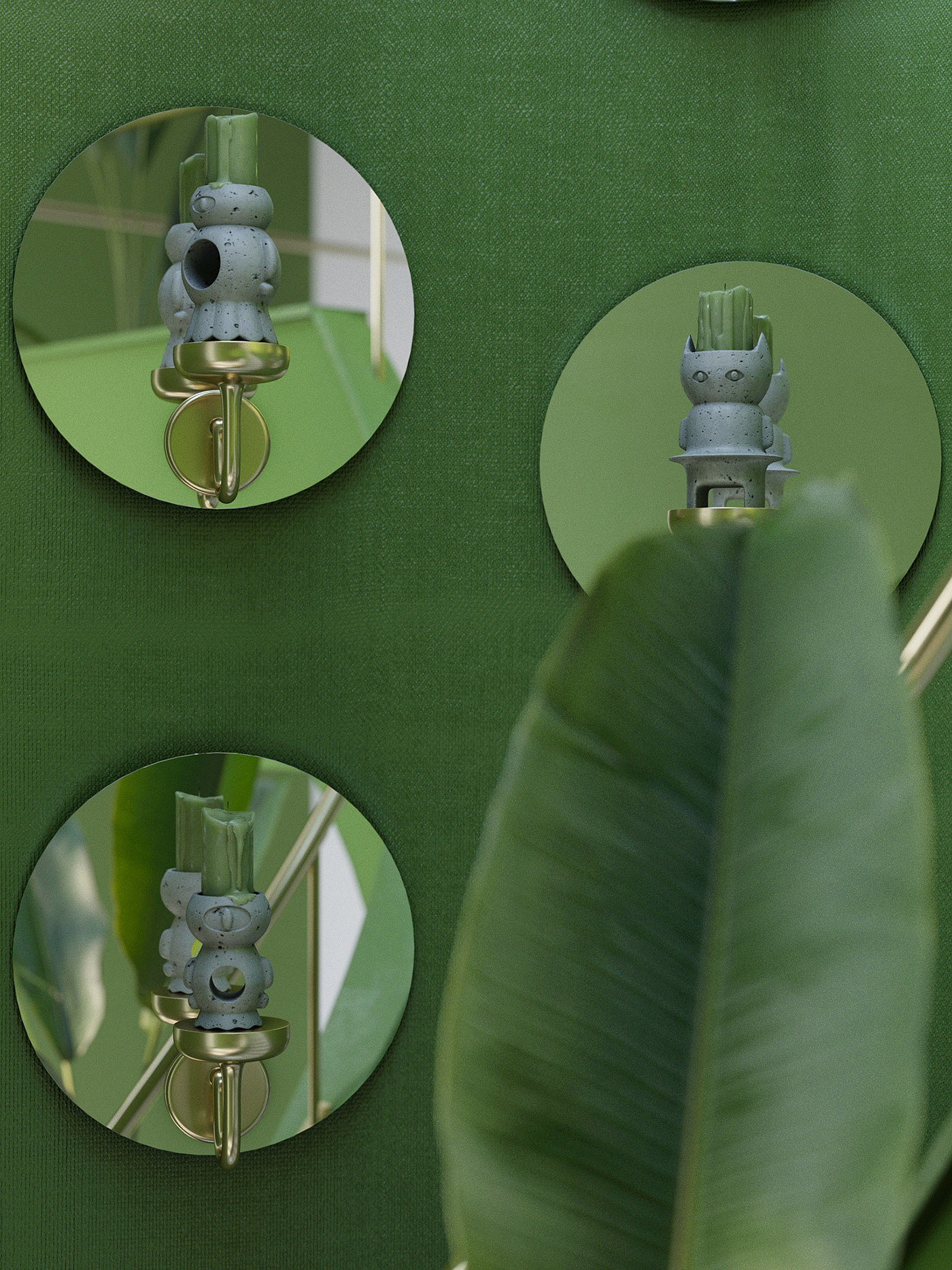 Interior design，lovely，product design，industrial design，bionics，Candlestick，