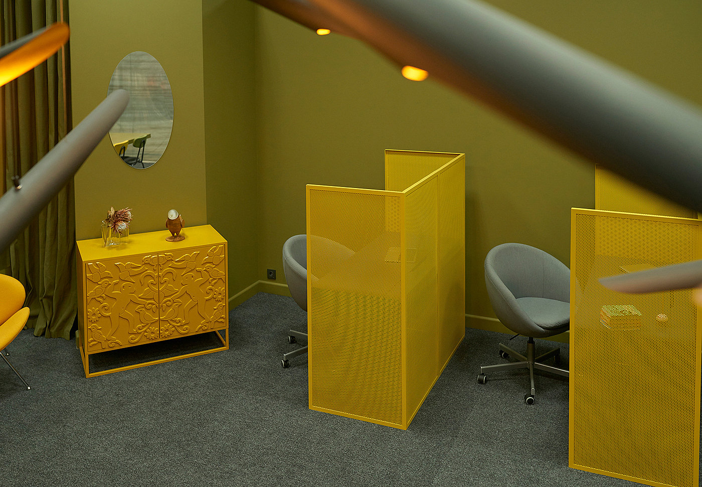 industrial design，yellow，Administrative Area，Interior design，