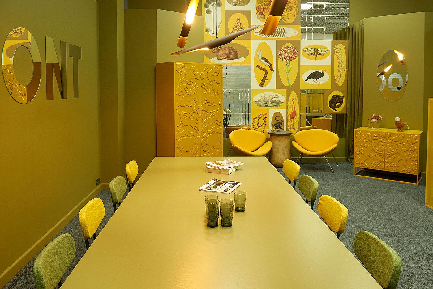 industrial design，yellow，Administrative Area，Interior design，