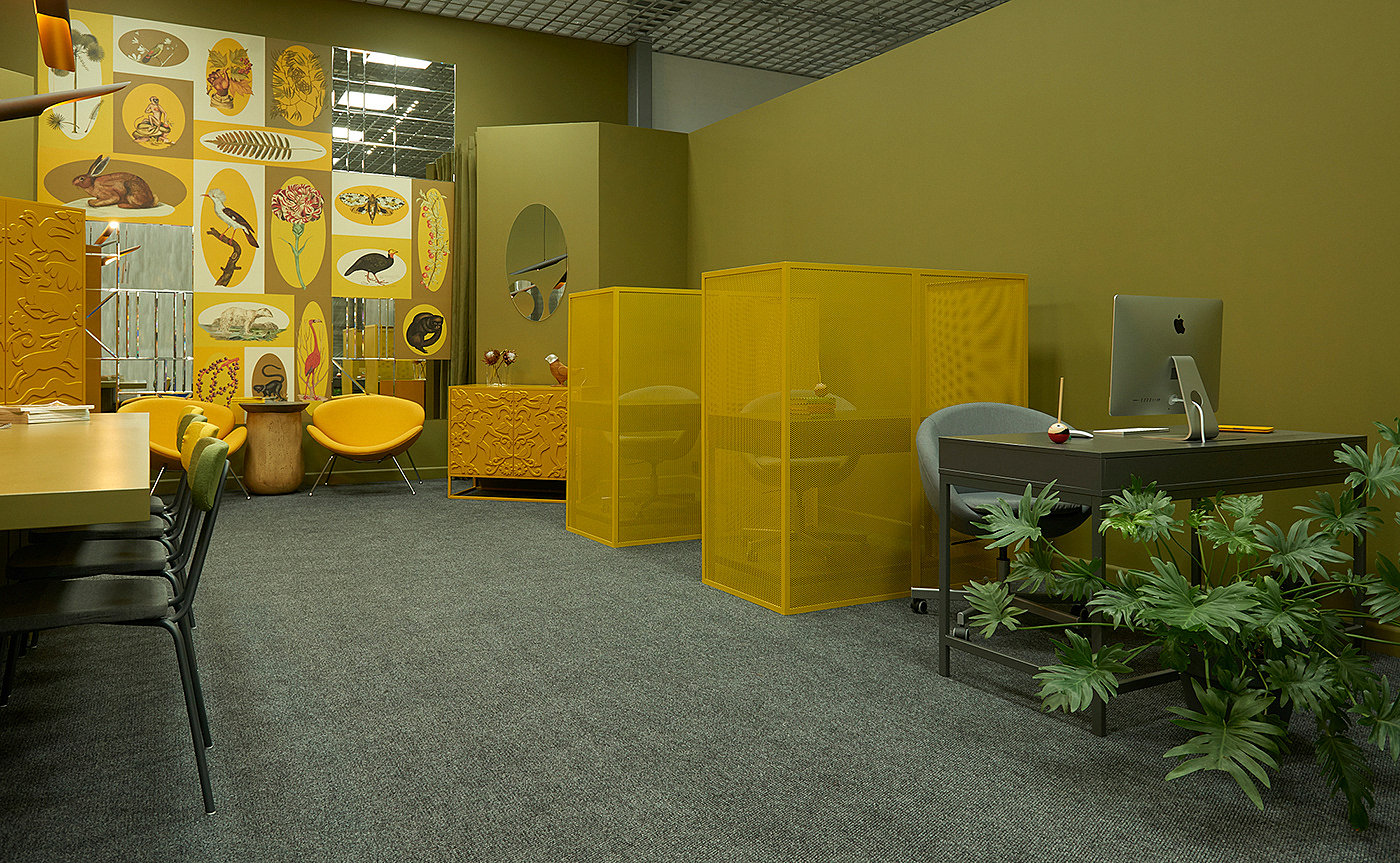 industrial design，yellow，Administrative Area，Interior design，