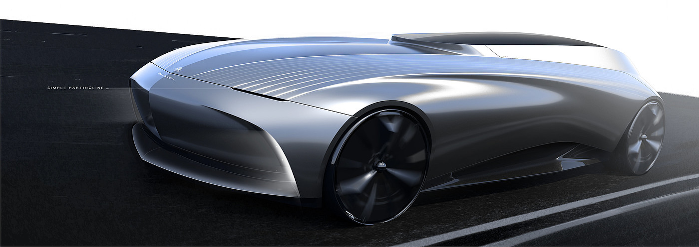 Benz，Maybach ，automobile，Luxury car，sketch，