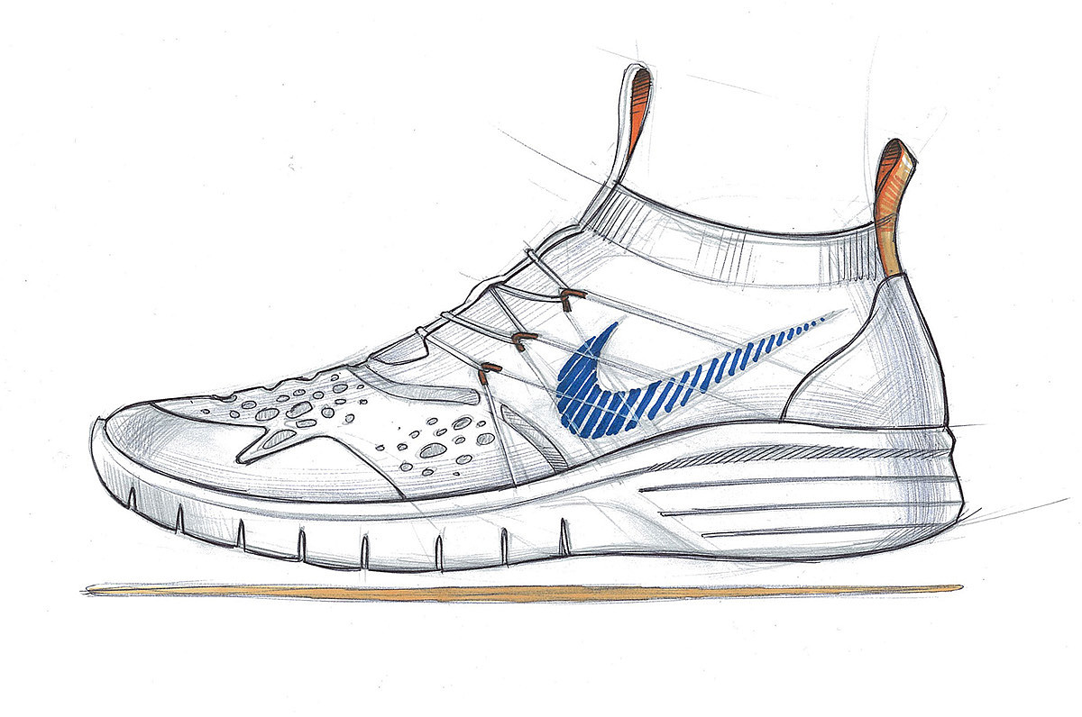 product design，sketch，Hand drawn，sneakers，