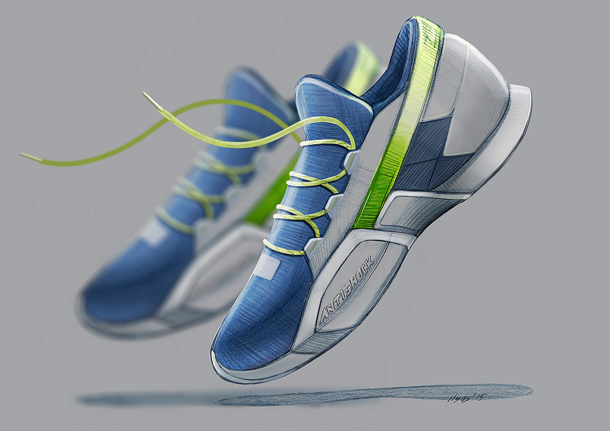 product design，sketch，Hand drawn，sneakers，