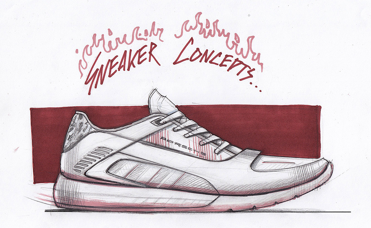 product design，sketch，Hand drawn，sneakers，