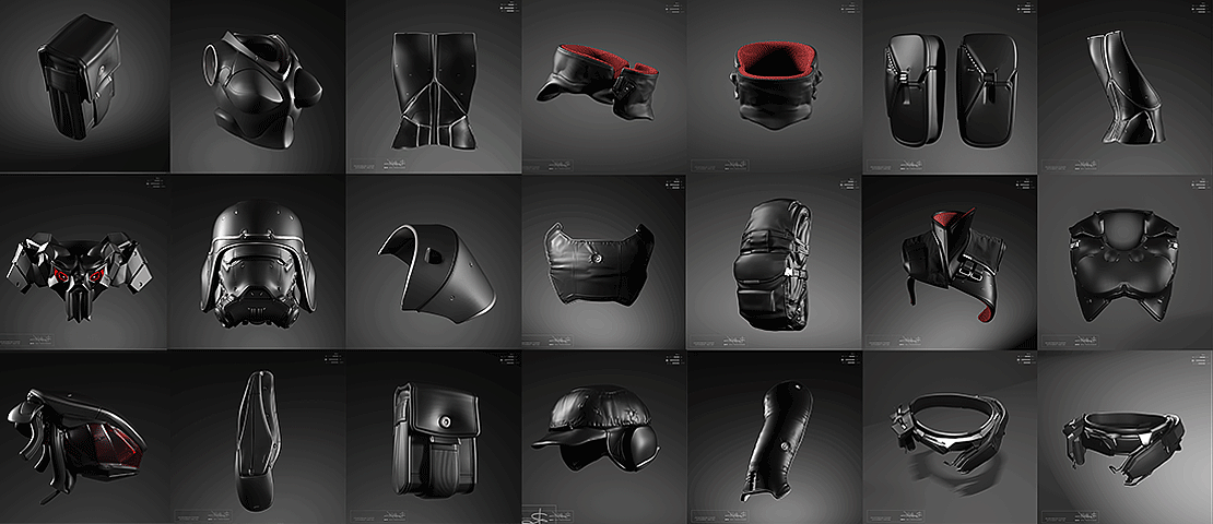 protective clothing，a helmet and armor，game，conceptual design，graphic design ，Armor，