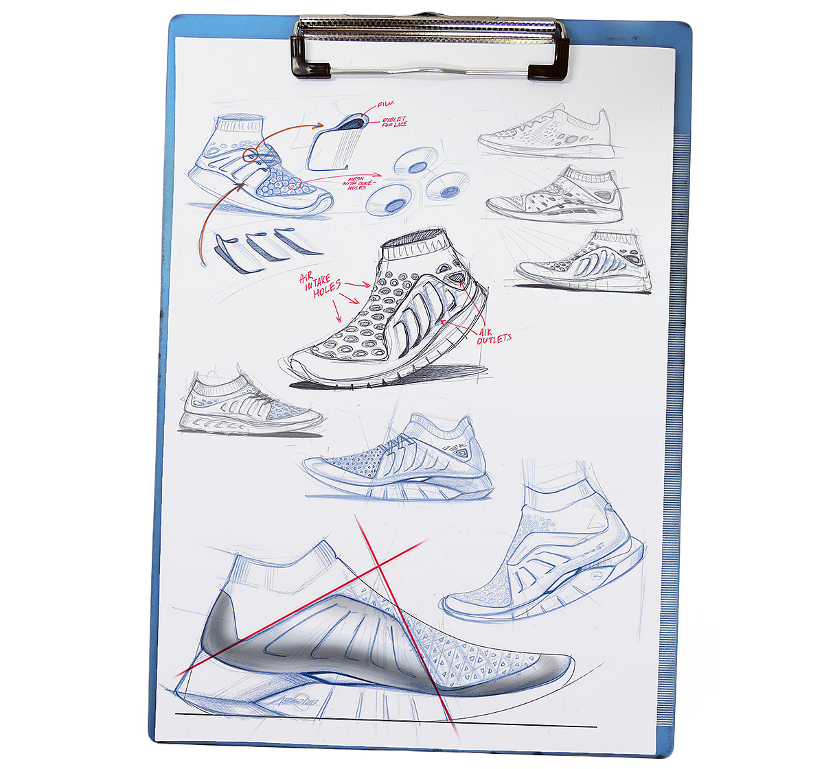 Running shoes，sneakers，conceptual design，HeatFoil Term，