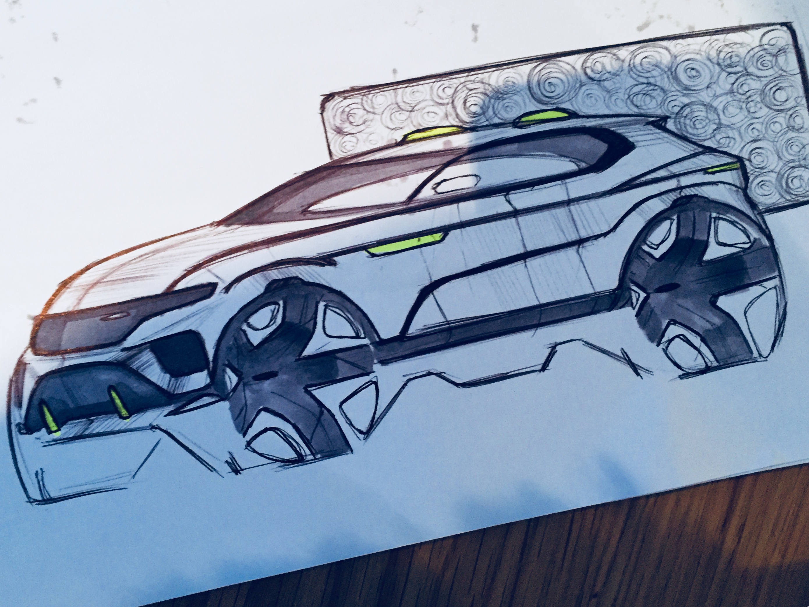 Sports car，automobile，Hand drawn，manuscript，