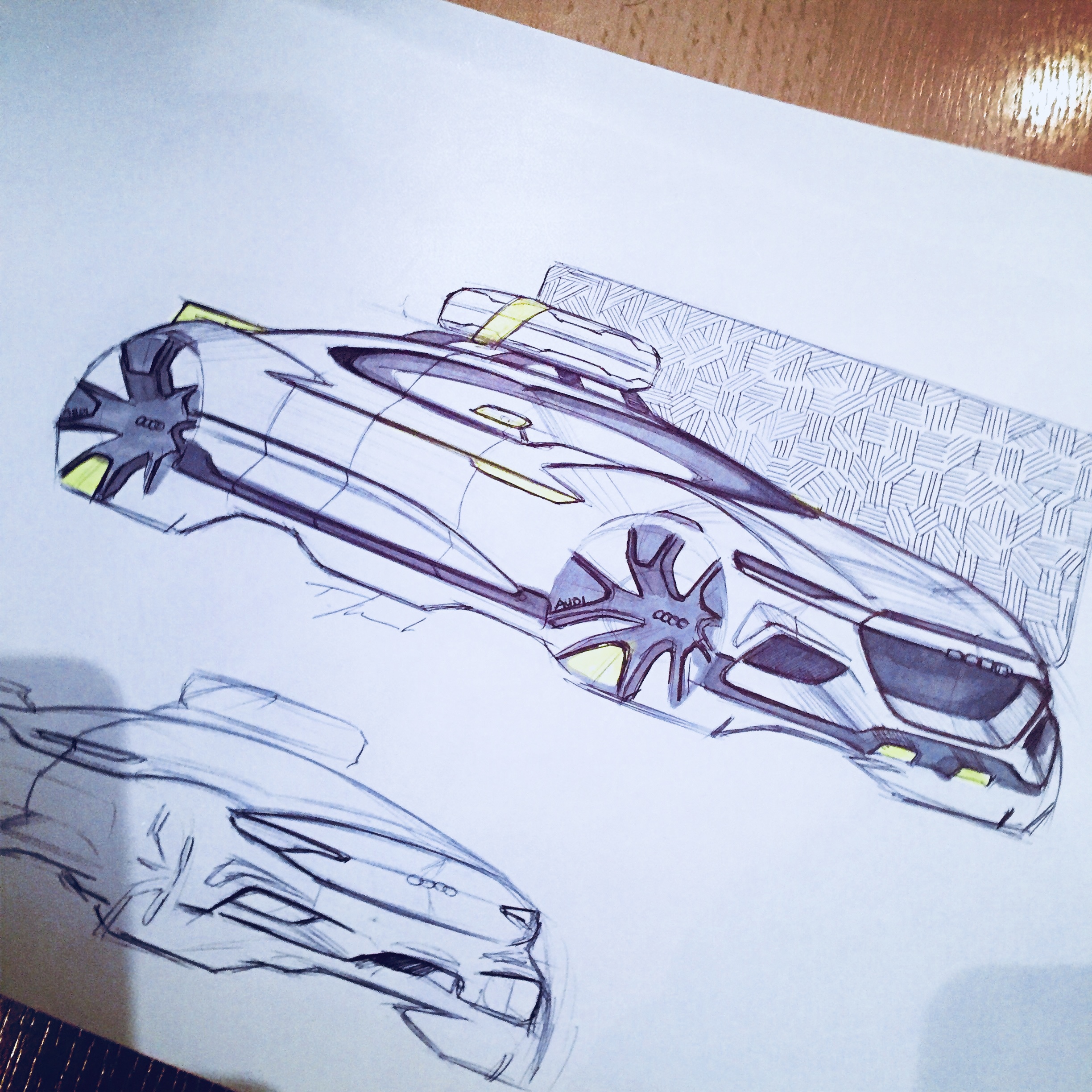 Sports car，automobile，Hand drawn，manuscript，