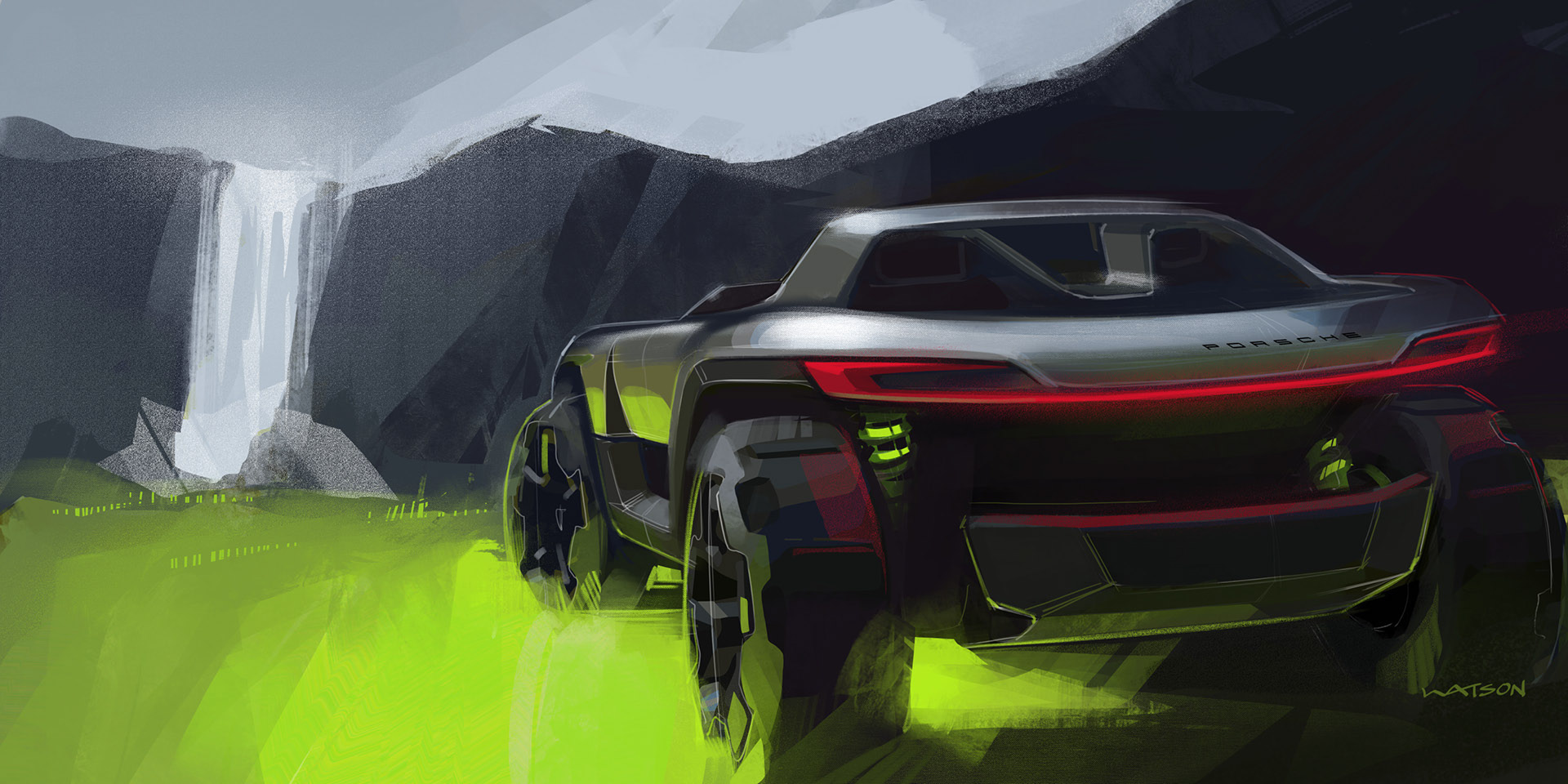 sketch，automobile，PS hand drawn，sketch，