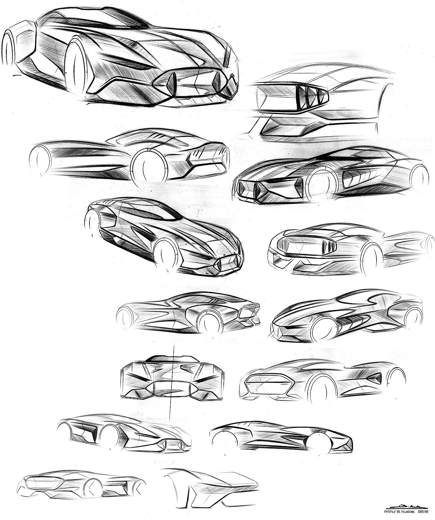 Hand drawn，sketch，automobile，Chevrolet，Cobra Daytona，