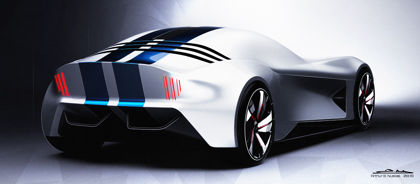 Hand drawn，sketch，automobile，Chevrolet，Cobra Daytona，