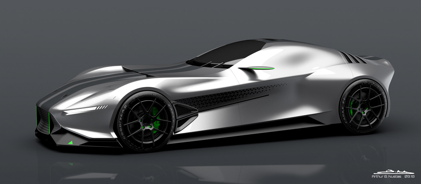 Hand drawn，sketch，automobile，Chevrolet，Cobra Daytona，