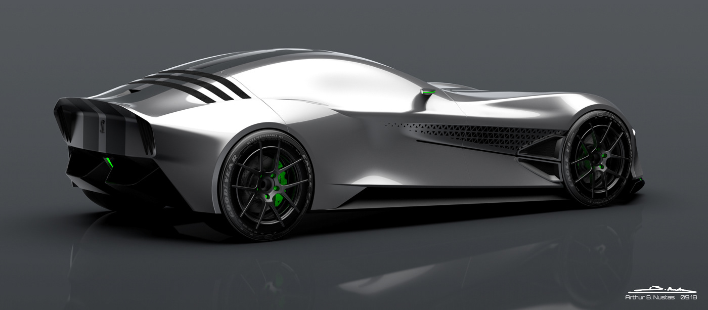 Hand drawn，sketch，automobile，Chevrolet，Cobra Daytona，