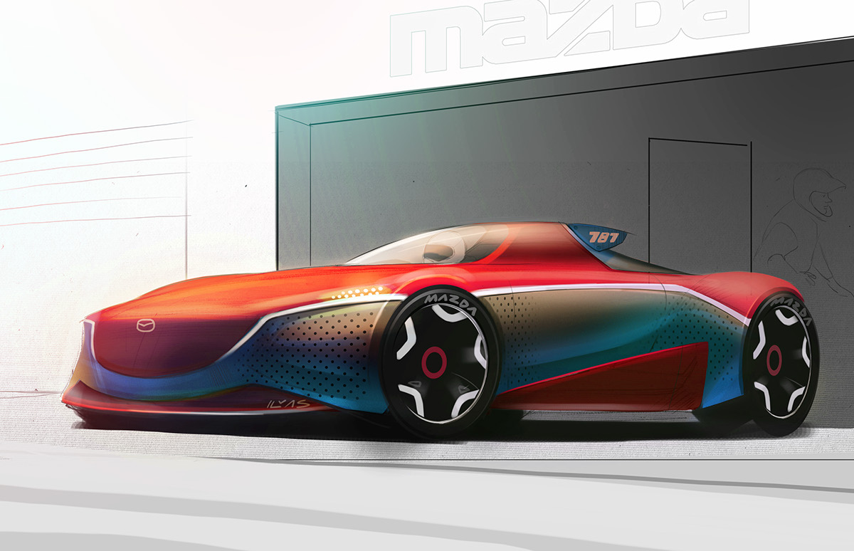 Hand drawn，draft，Ilyasdarakchiev，automobile，Design，