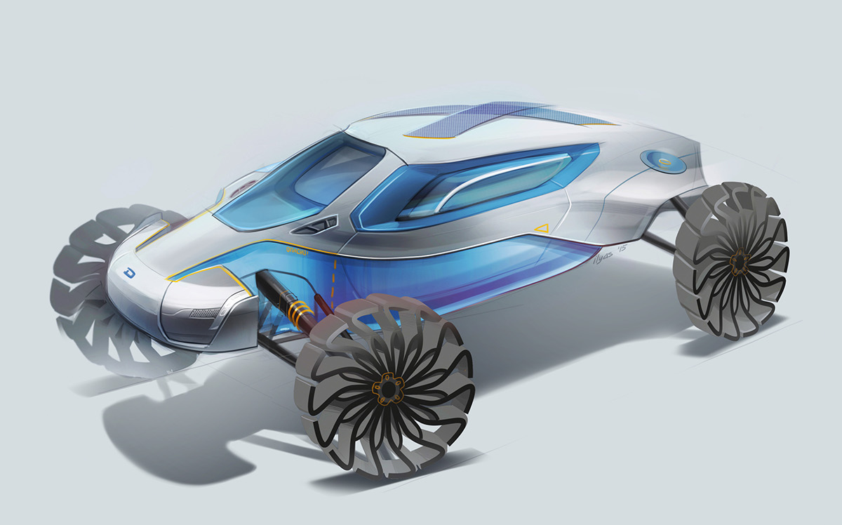 Hand drawn，draft，Ilyasdarakchiev，automobile，Design，
