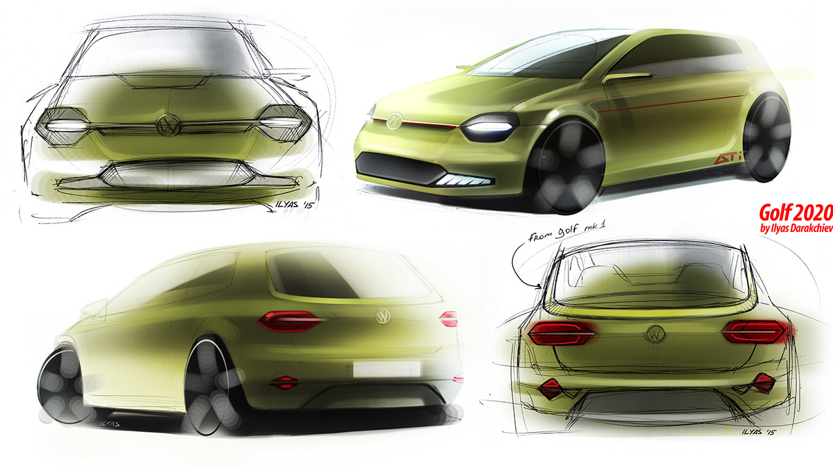 Hand drawn，draft，Ilyasdarakchiev，automobile，Design，