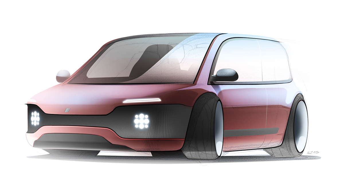 Hand drawn，draft，Ilyasdarakchiev，automobile，Design，