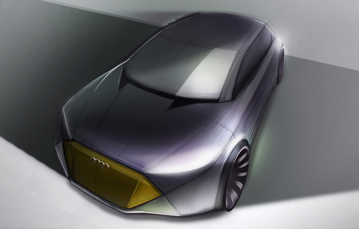 Hand drawn，draft，Ilyasdarakchiev，automobile，Design，