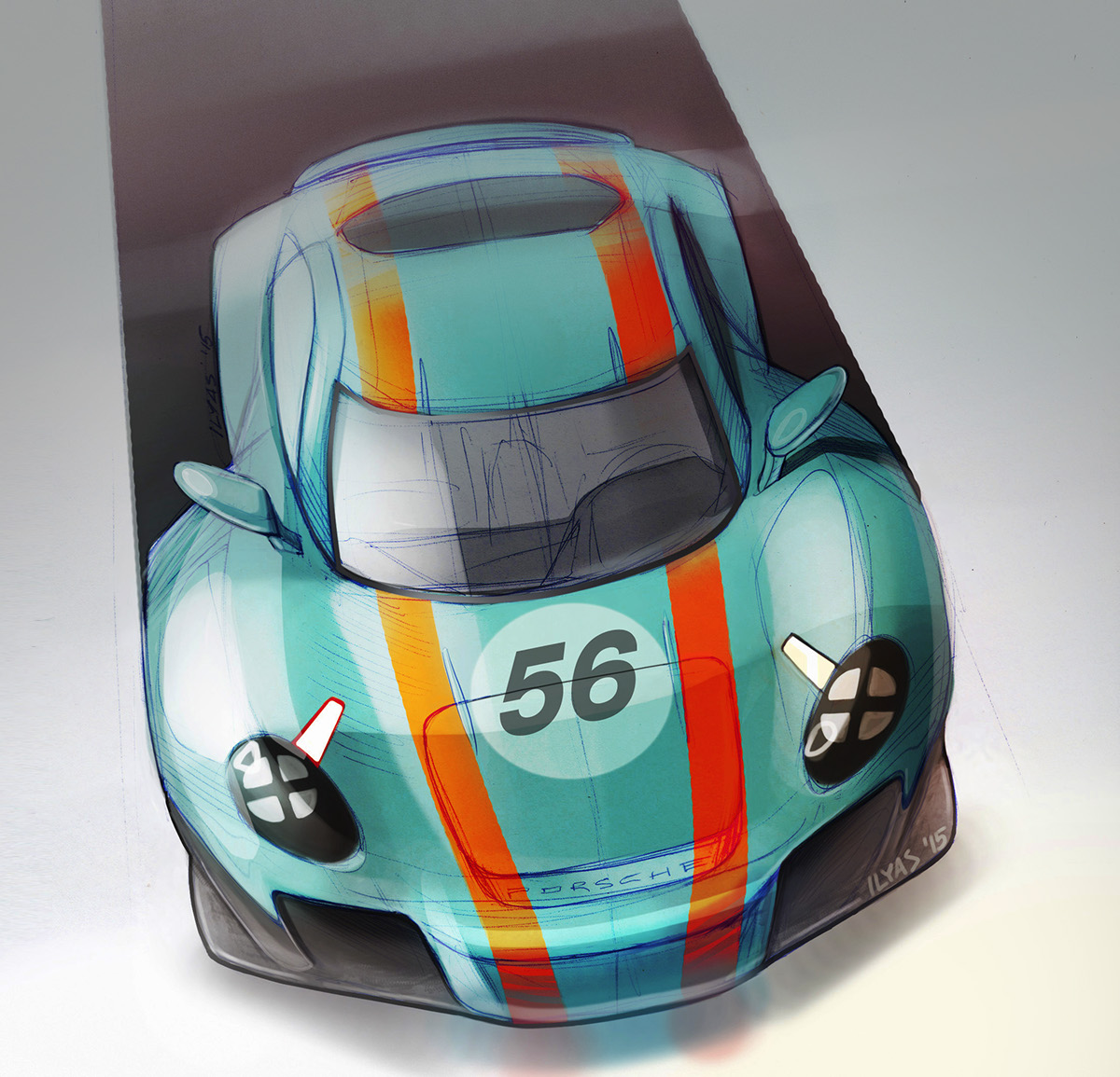 Hand drawn，draft，Ilyasdarakchiev，automobile，Design，