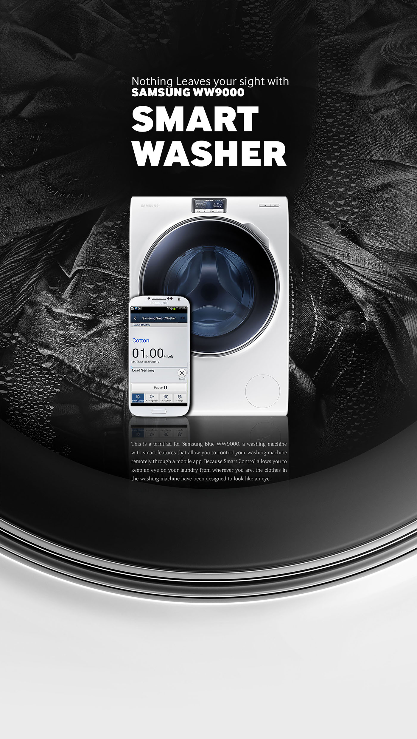 Print advertising，Washing machine，samsung，graphic design ，Art guidance，Revision，