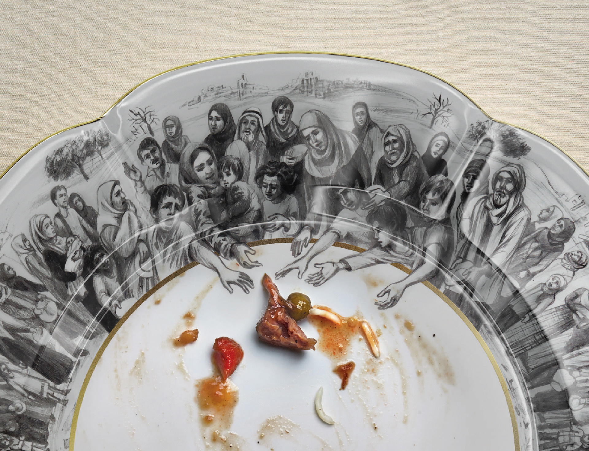 Hunger plate，advertisement，Art guidance，Illustration，
