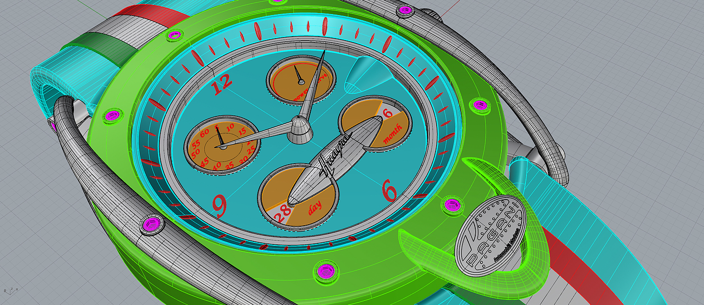 pagani ，Wrist watch，Rhinoceros 5.0，keyshot，