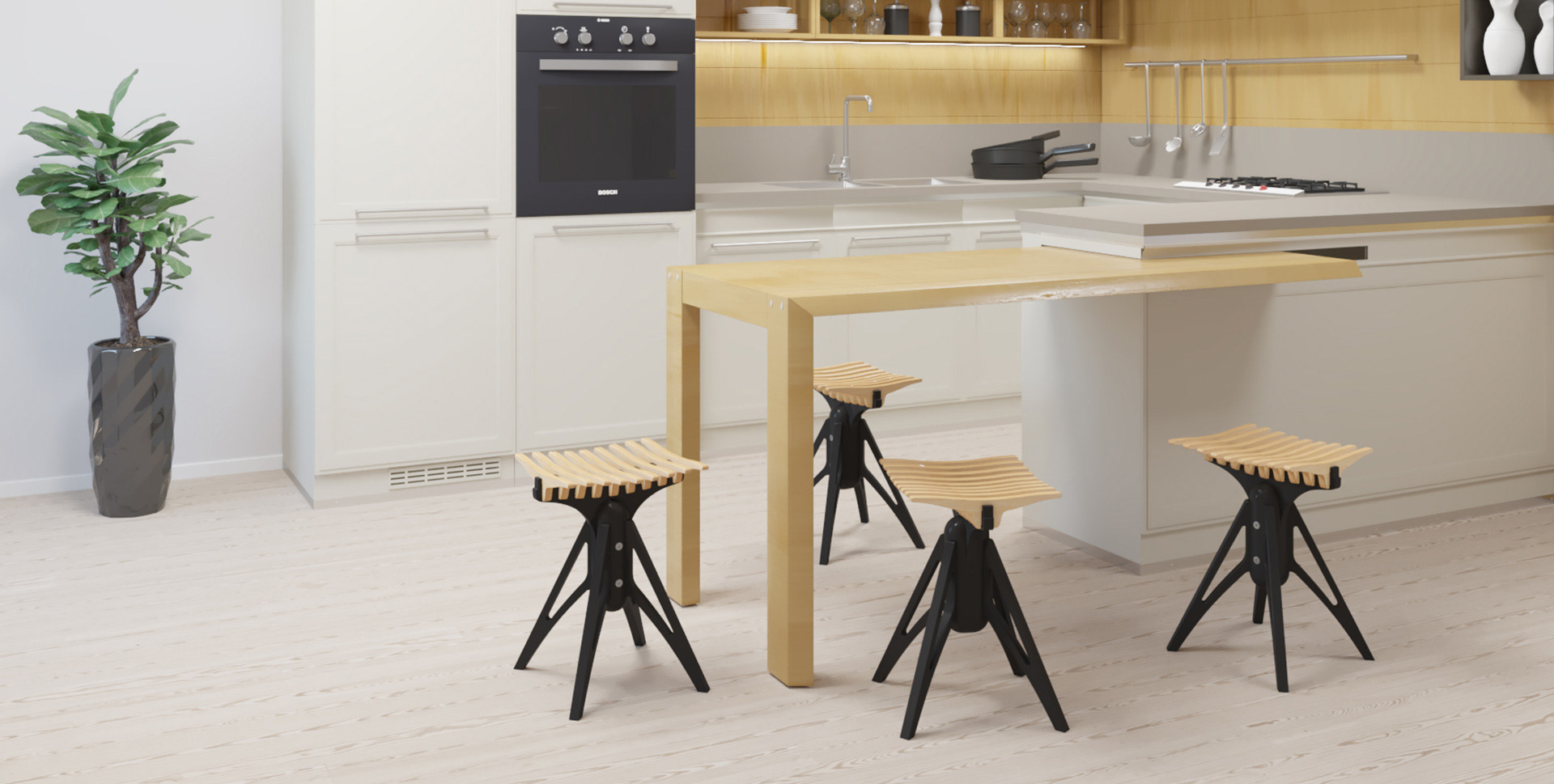 BELSI，chair，bar counter，bionics，