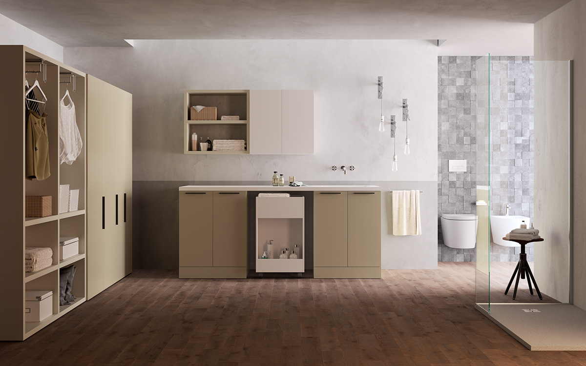 Interior design，laundry，Shower Room，Mobiltesino，