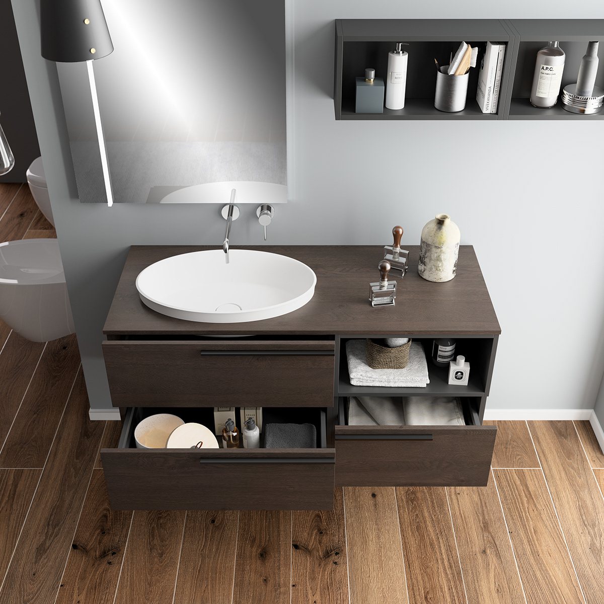 Interior design，laundry，Shower Room，Mobiltesino，