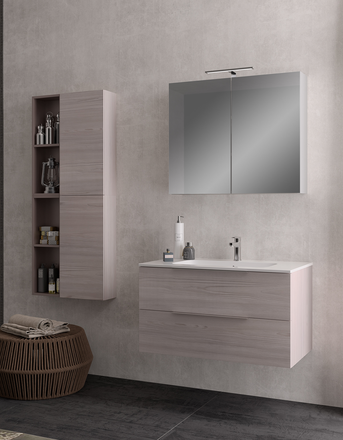 Interior design，laundry，Shower Room，Mobiltesino，