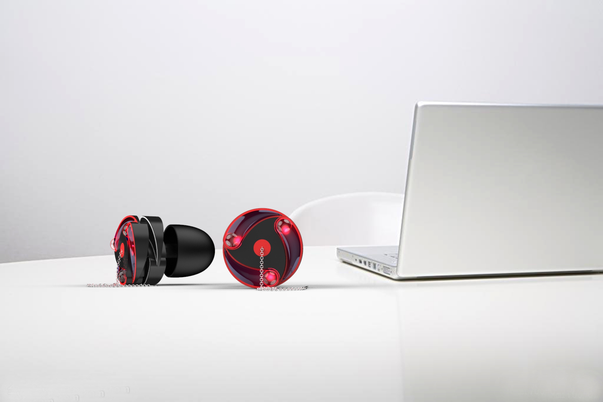 Combine earrings with headphones，Combine earrings with headphones，Combine earrings with headphones for easy carrying，