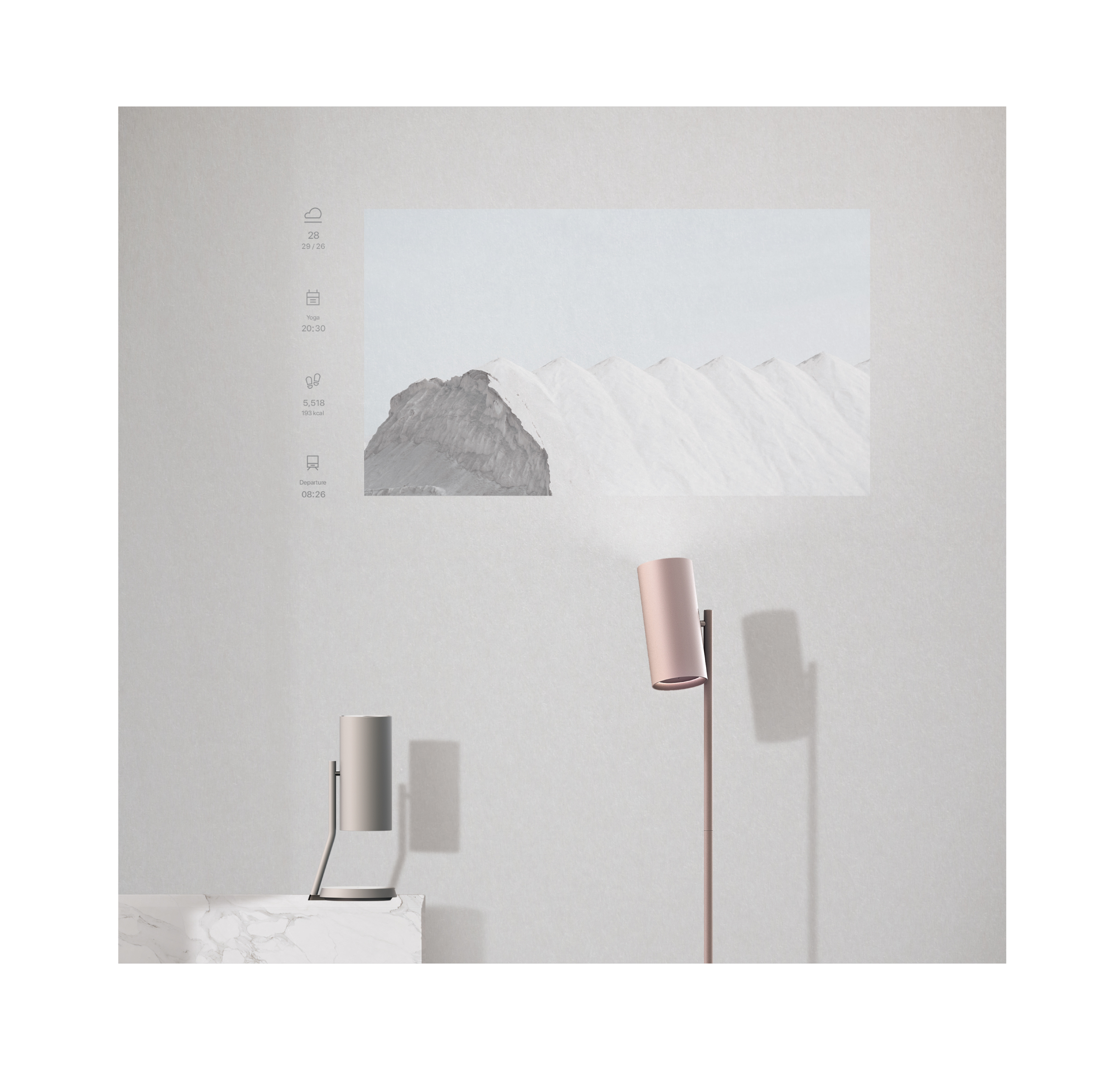 Desk lamp，intelligence，height，Projector，