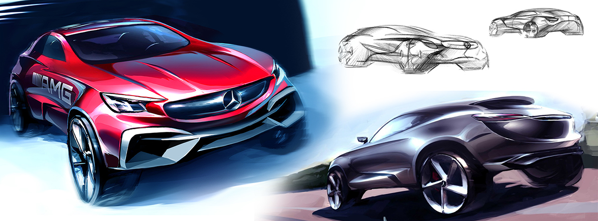 Automatic design，Hand drawn rendering，Visual design，Mission Runway，industrial design，