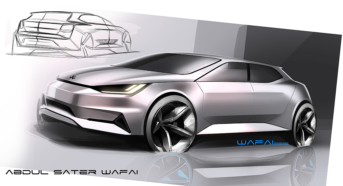 Automatic design，Hand drawn rendering，Visual design，Mission Runway，industrial design，