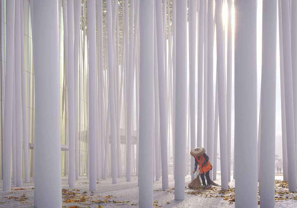 Architectural design，Wuxi，Bamboo，high-end，theatre，Bamboo，Bionics Design ，Bamboo forest，Abstraction，