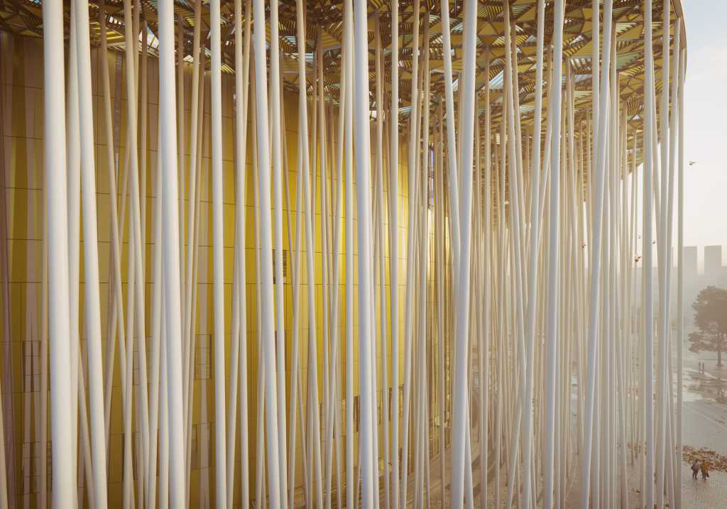 Architectural design，Wuxi，Bamboo，high-end，theatre，Bamboo，Bionics Design ，Bamboo forest，Abstraction，