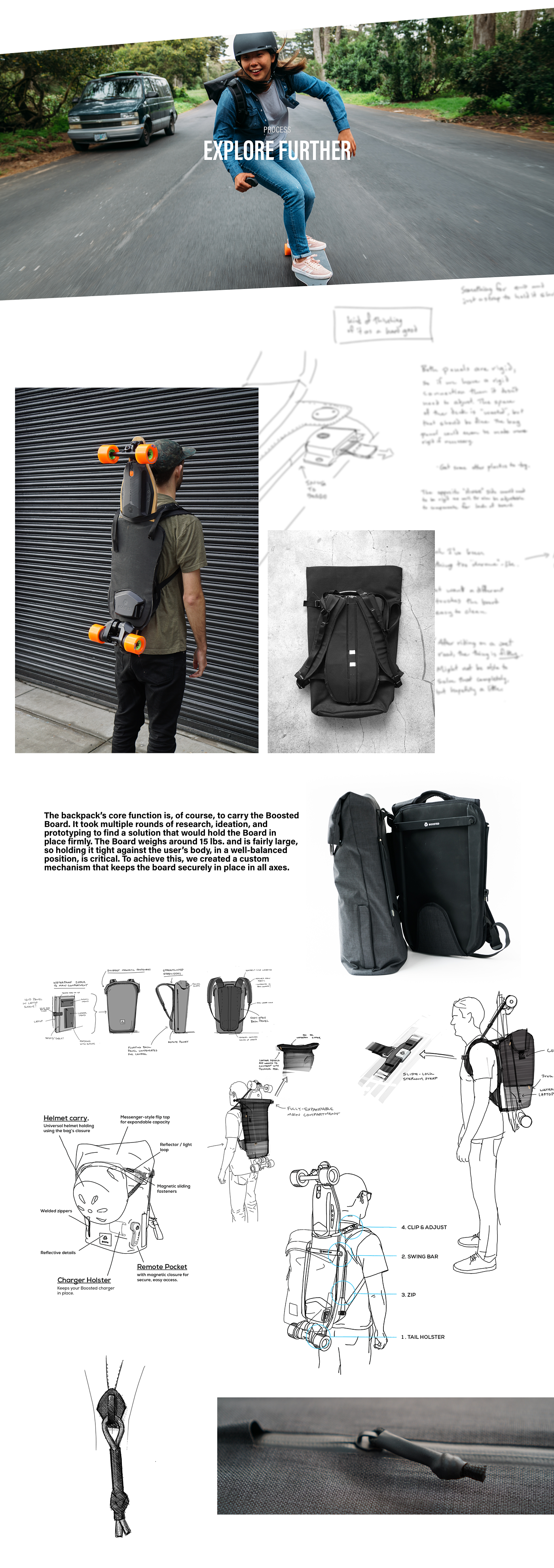 Brush the street，Backpack，package，Skate，Boosted，