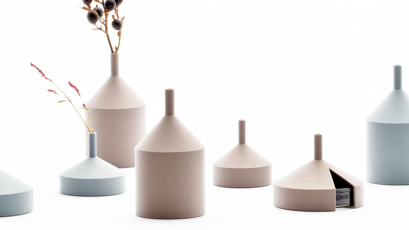 Color matching，incomplete，3D printing，vase，