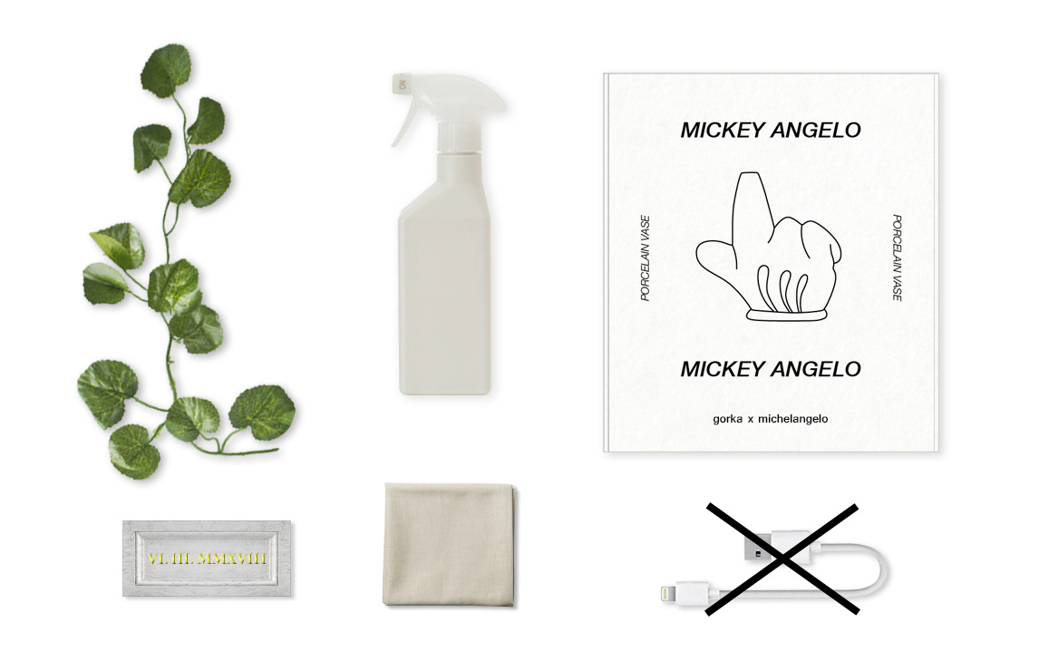 Mickey Angelo，Mickey，ceramics，white，vase，Home Furnishing，