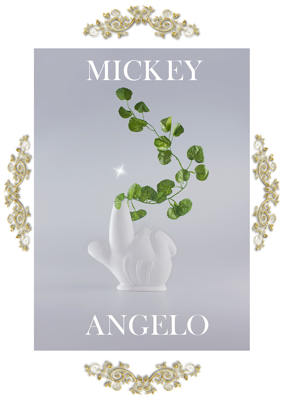Mickey Angelo，米奇，陶瓷，白色，花瓶，家居，