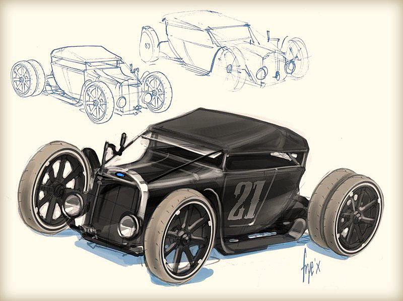 industrial design，illustration，Hand drawn，vehicle，