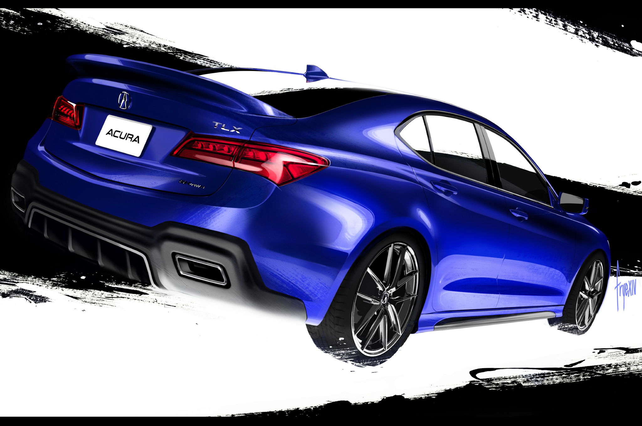 Automobile design，Honda，Hand drawn，