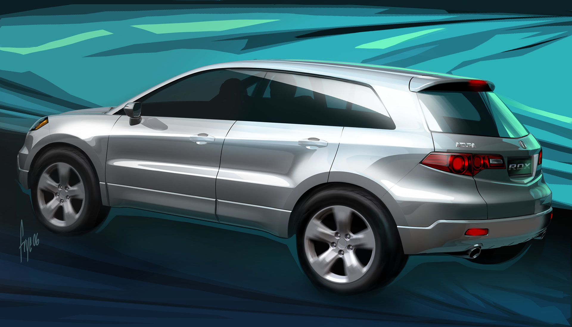 Automobile design，Honda，Hand drawn，